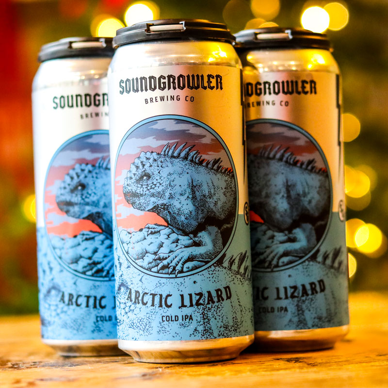 Soundgrowler Arctic Lizard Cold IPA 16 FL. OZ. 4PK Cans