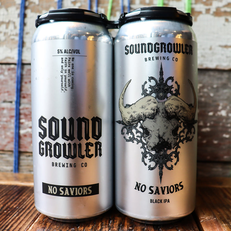 Soundgrowler No Saviors Black IPA 16 FL. OZ. 4PK Cans