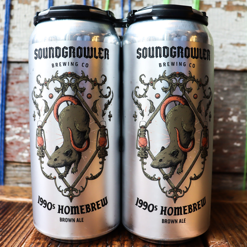 Soundgrowler 1990's Homebrew Brown Ale 16 FL. OZ. 4PK Cans