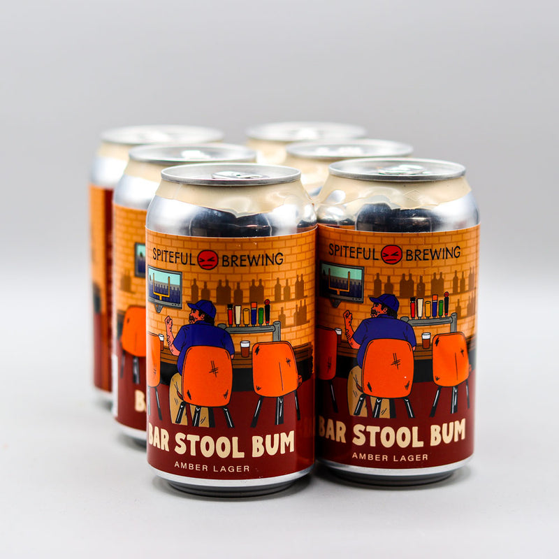 Spiteful Bar Stool Bum Amber Lager 12 FL. OZ. 6PK Cans