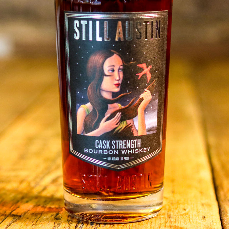 Still Austin Cask Strength Bourbon Whiskey 750ml.