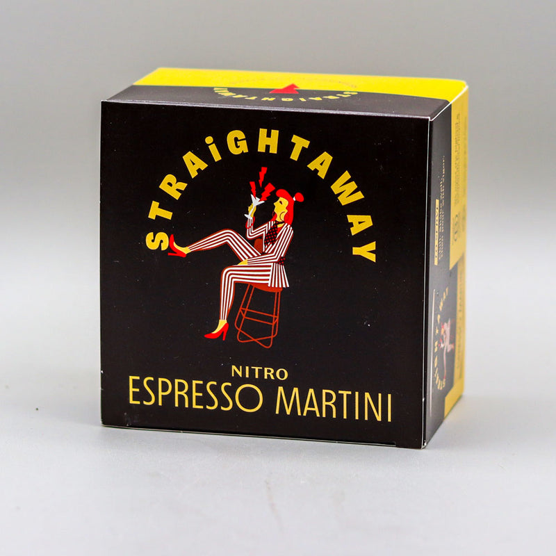 Straightaway RTD Cocktail Nitro Espresso Martini 100ml. 4PK Cans