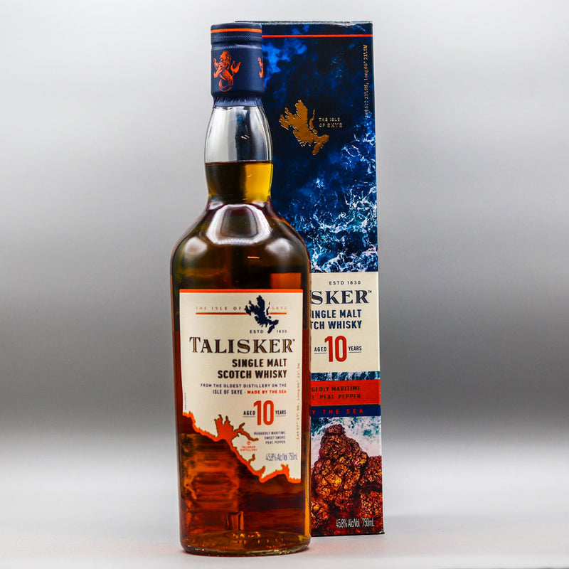 Talisker 10 Year Single Malt Scotch Whisky 750ml.