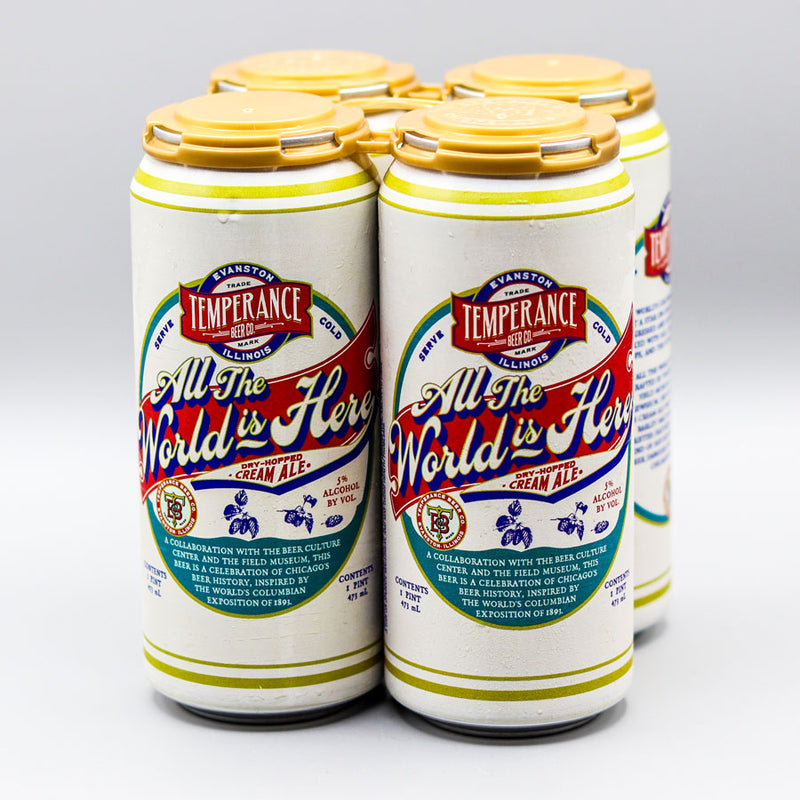 Temperance All of the World is Here Dry-Hopped Cream Ale 16 FL. OZ. 4PK Cans