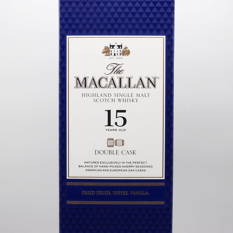 The Macallan Double Cask 15 Year Scotch Whisky 750ml.