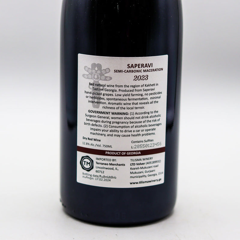 Tilisma Winery Girl Saperavi Semi Carbonic Dry Red Wine Georgia 750ml