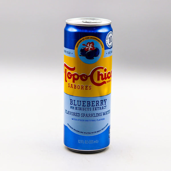 Topo Chico Sabores Blueberry W/ Hibiscus 12FL. OZ. Can