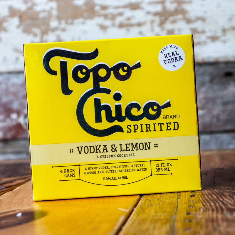 Topo Chico Vodka Lemon RTD Cocktail 12 FL. OZ. 4PK Cans