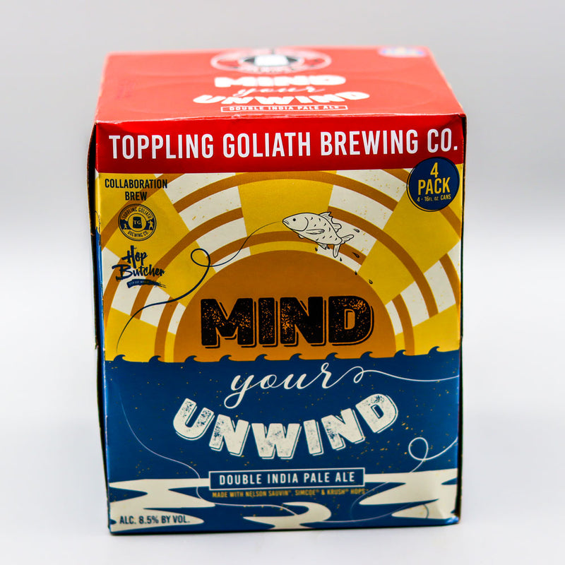 Toppling Goliath x Hop Butcher Mind Your Unwind DIPA 16 FL. OZ. 4PK Cans