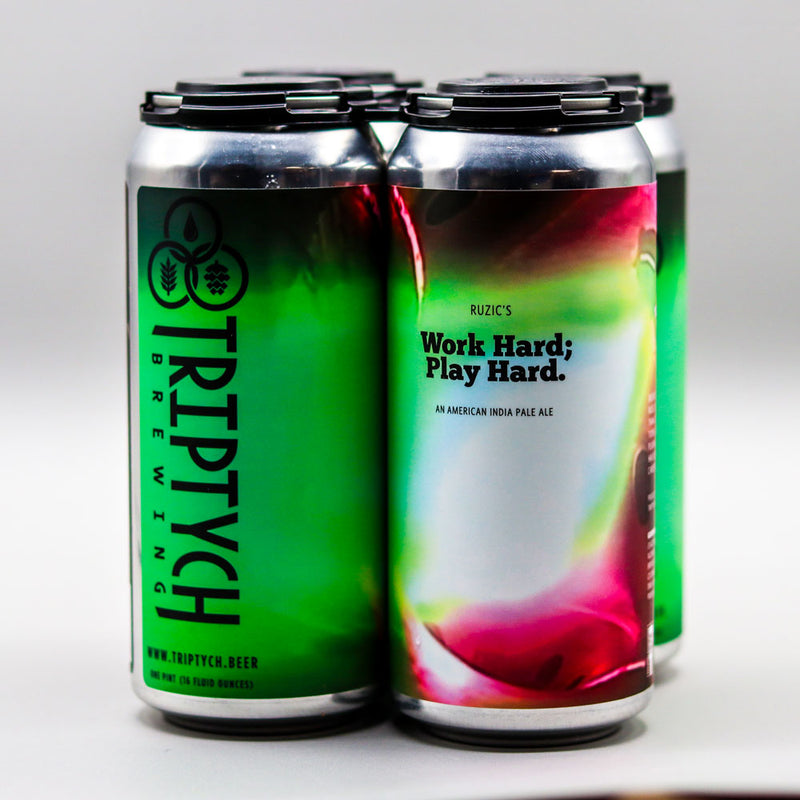 Triptych Ruzic's Work Hard; Play Hard American IPA 16 FL. OZ. 4PK Cans