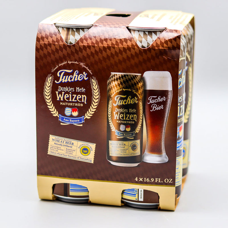 Tucher Dunkles Hefe Weizen 16.9 FL. OZ. 4PK Cans