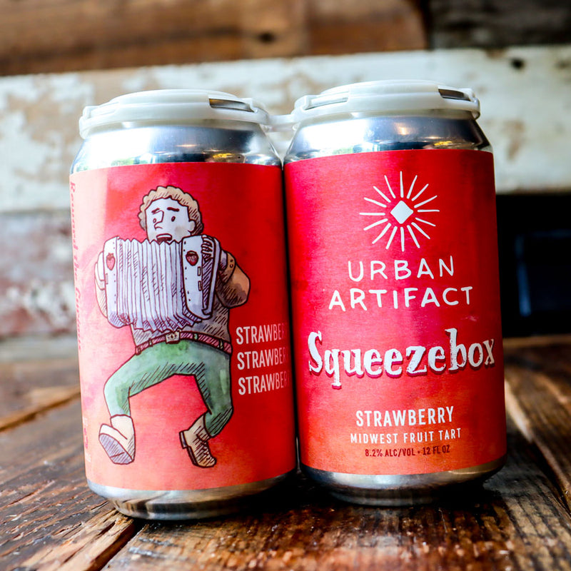 Urban Artifact Squeezebox Strawberry Fruit Tart 12 FL. OZ. 4PK Cans