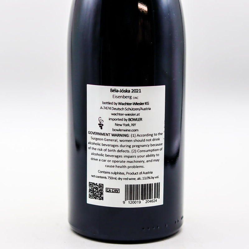 Wachter Wiesler Bela Joska Eisenberg Blaufrankisch Austria 750ml