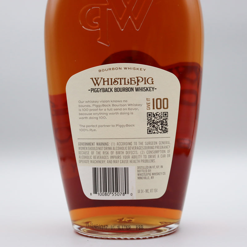 WhistlePig 6 Year Bourbon Whiskey 1 Liter