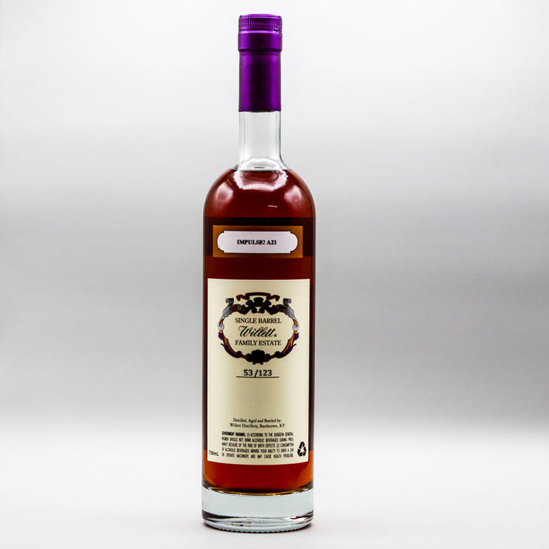 Willett Impulse! A21 11 Year Bourbon Whiskey 750ml.