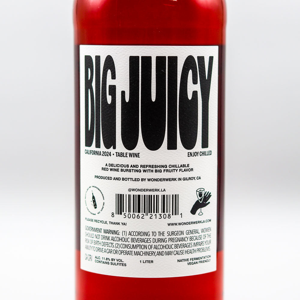 Wonderwerk's Big Juicy Red Table Wine California 1 Liter