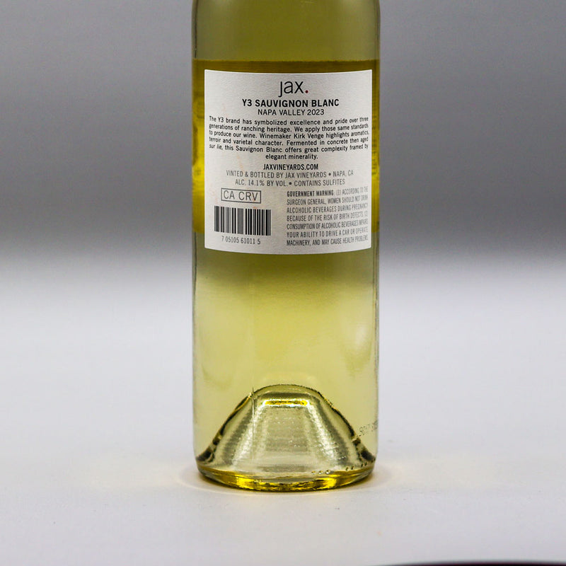 JAX Y3 Sauvignon Blanc Napa Valley CA 750ml