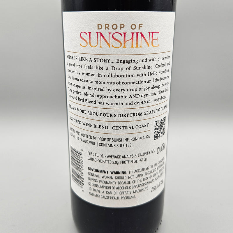 Drop of Sunshine Red Blend Central Coast Sonoma California 750ml