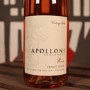 Apolloni Rosé from Pinot Noir Willamette Valley Oregon 750ml.