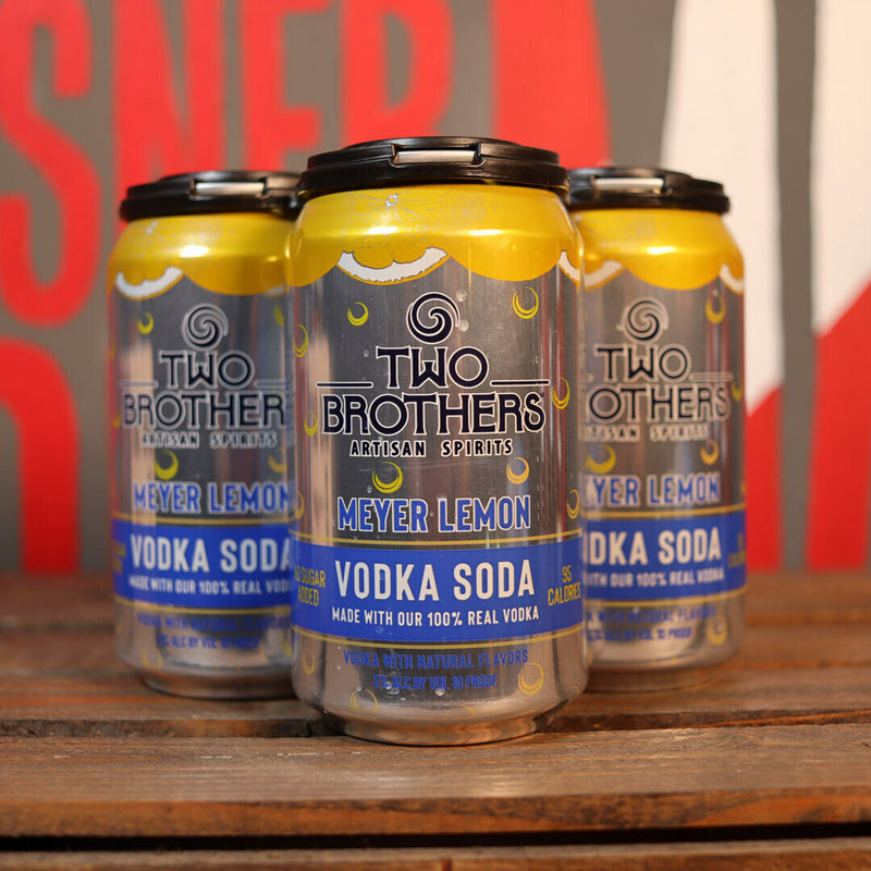 Two Brothers Vodka Soda Meyer Lemon 12 FL. OZ. 4PK Cans