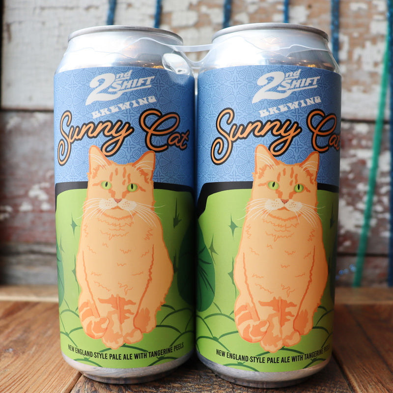 2nd Shift Sunny Cat Hazy Pale w/Tangerine Peel 16 FL. OZ. 4PK Cans