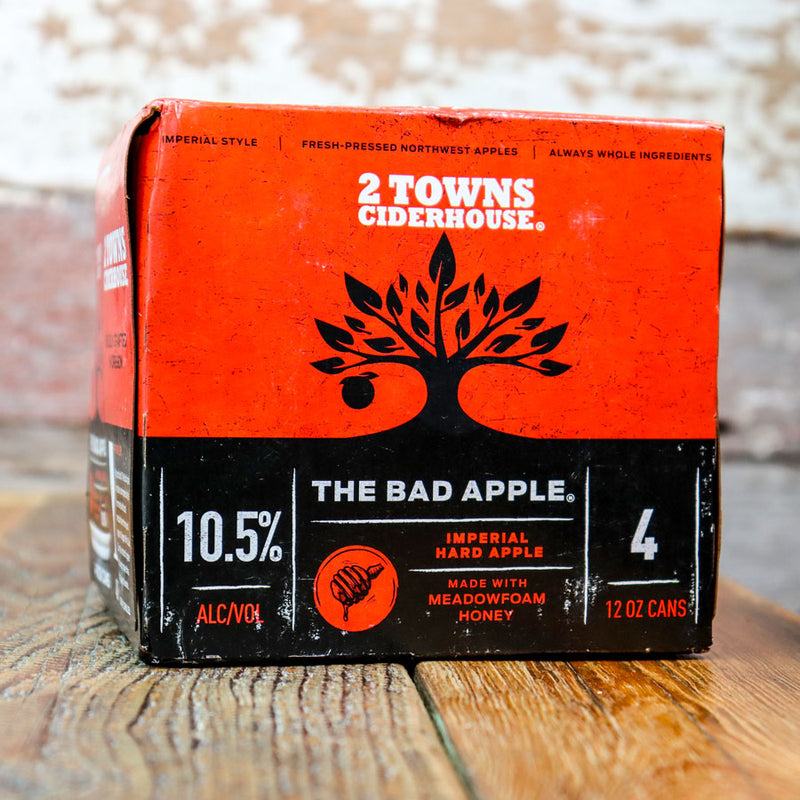 2 Towns The Bad Apple Imperial Apple Cider 12 FL. OZ. 4PK Cans