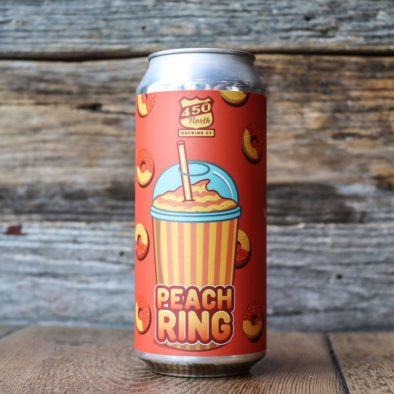 450 North Peach Ring XL Fruited Sour With Peaches 16 FL. OZ. Can