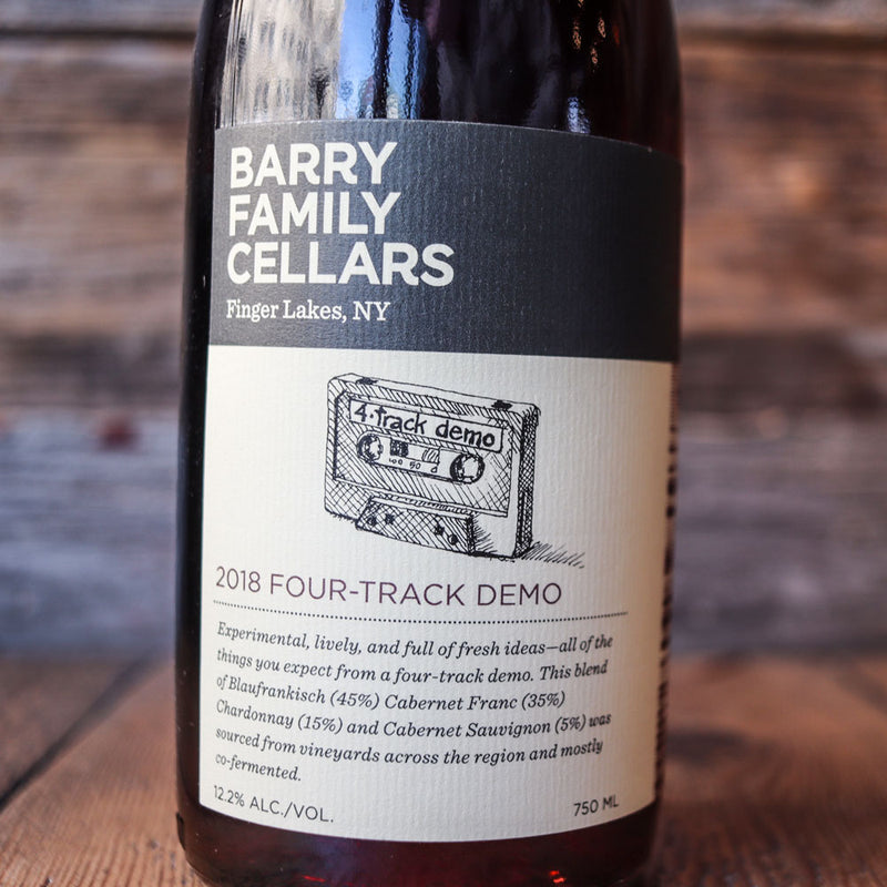 Barry Family Cellars Four Track Demo Red Blend Finger Lakes NY 750ml