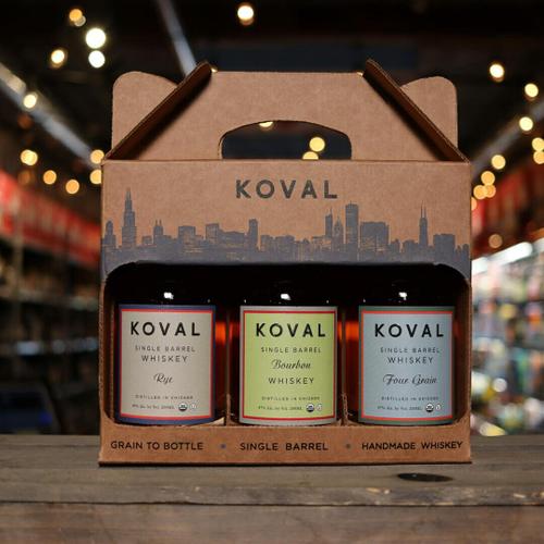 Koval Rye, Four Grains, & Bourbon GIFT PACK 20.28 FL. OZ. 3 Bottles