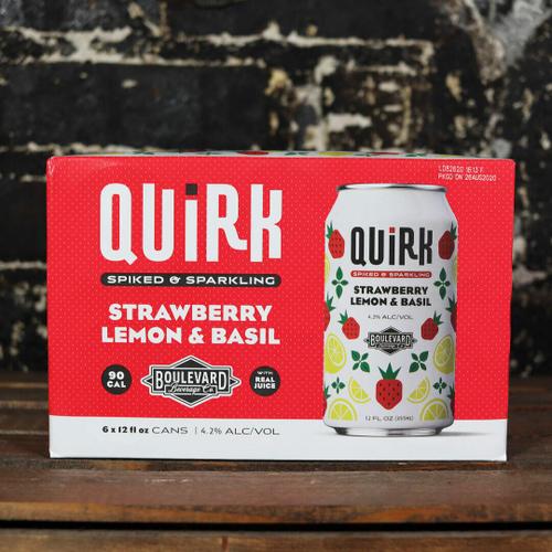 Boulevard Quirk Strawberry, Lemon & Basil Hard Seltzer 12 FL. OZ. 6PK Cans