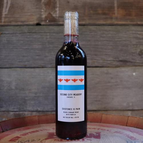 Second City Meadery Existence Is Pain Black Currant Mead w/Vanilla 375mL