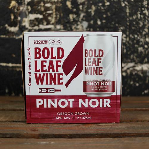 Bold Leaf Wine Pinot Noir 375ml. 2PK Cans