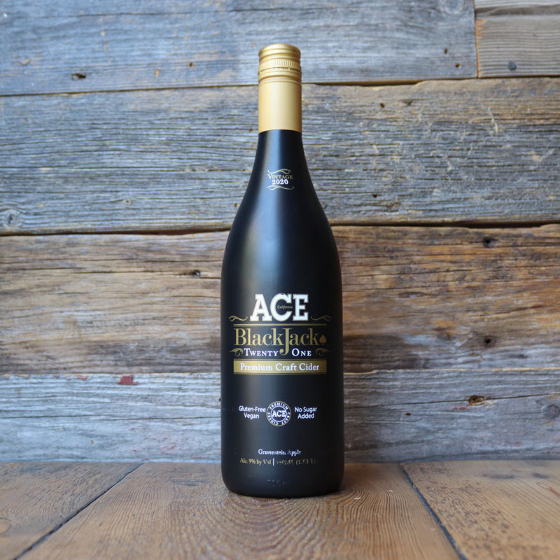 Ace Blackjack Twenty One Premium Craft Cider 750ml.