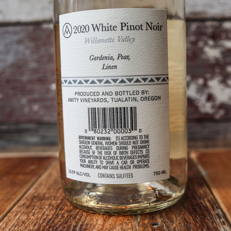 Amity Vineyards White Pinot Noir Willamette Valley Oregon 750ml