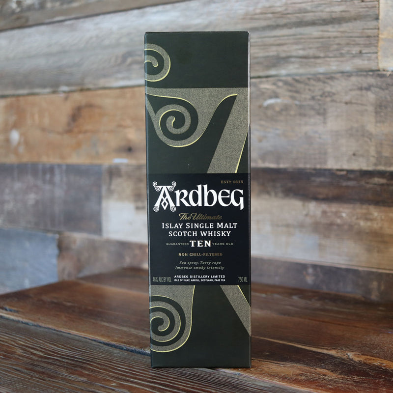 Ardbeg Islay Single Malt Scotch Whisky 10 YR. 750ml.