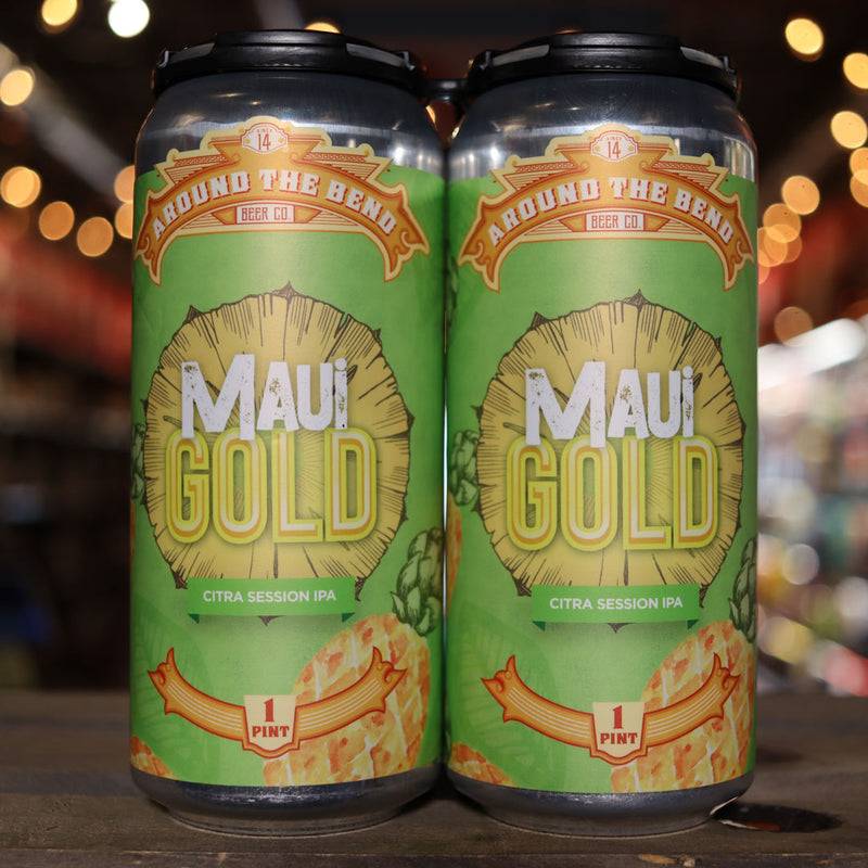 Around the Bend Maui Gold Citra Session IPA w/Pineapple 16 FL. OZ. 4PK Cans