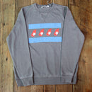 Large Men Crew Sweatshirt Crew Grey