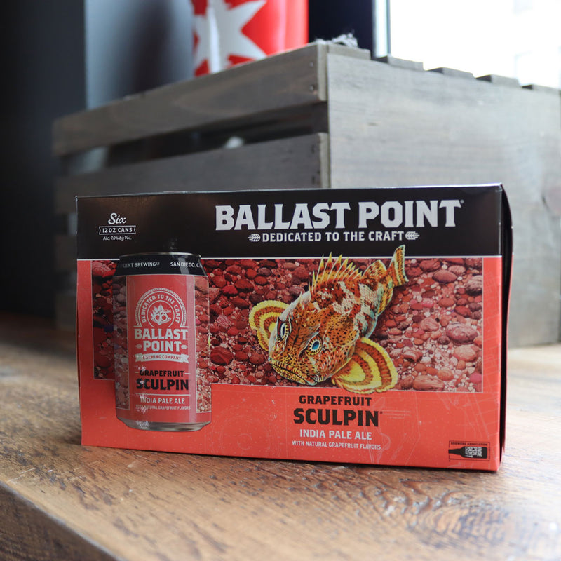 Ballast Point Grapefruit Sculpin IPA 12 FL. OZ. 6PK Cans