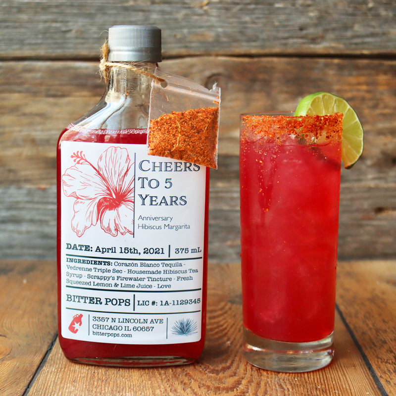 BP TO-GO COCKTAIL: Cheers to 5 Years Anniversary Hibiscus Margarita 375ml