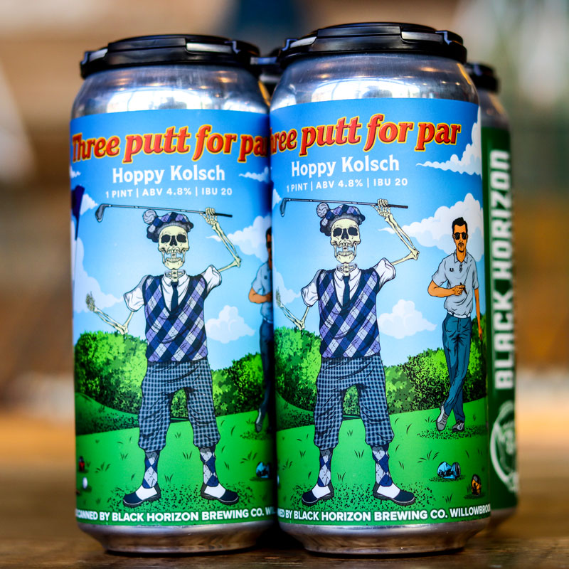 Black Horizon Three Putt for Par Hoppy Kolsch 16 FL. OZ. 4PK Cans