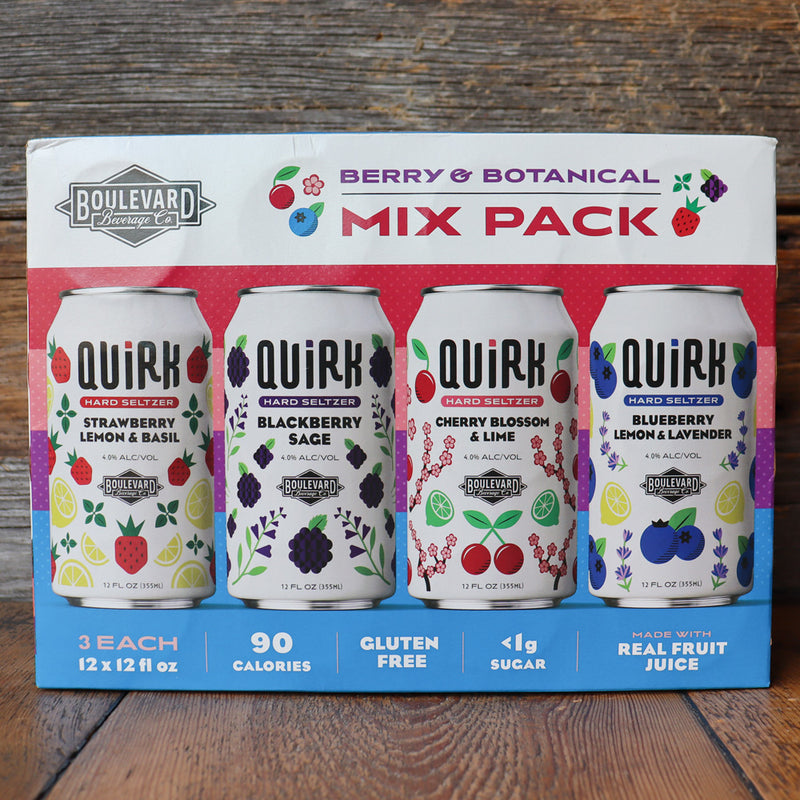 Boulevard Quirk Hard Seltzer Berry and Botanical Mix Pack 12 FL. OZ. 12PK Cans