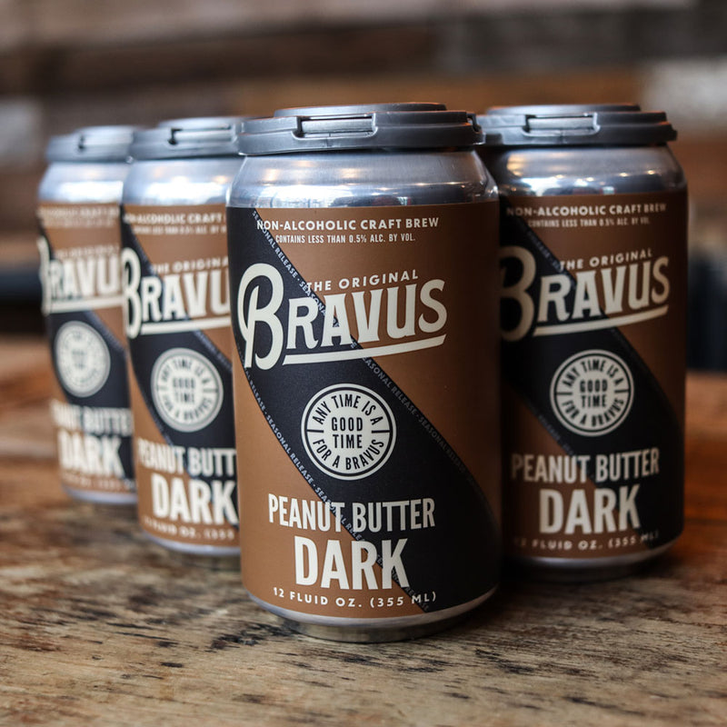 Bravus Non Alcoholic Peanut Butter Dark Ale 12 FL. OZ. 6PK Cans