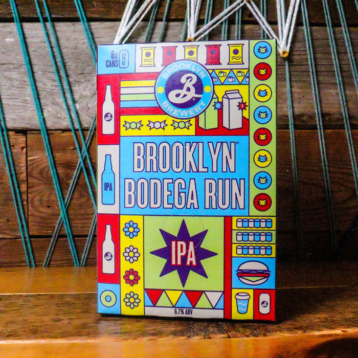 Brooklyn Bodega Run IPA 12 FL. OZ. 6PK Cans.