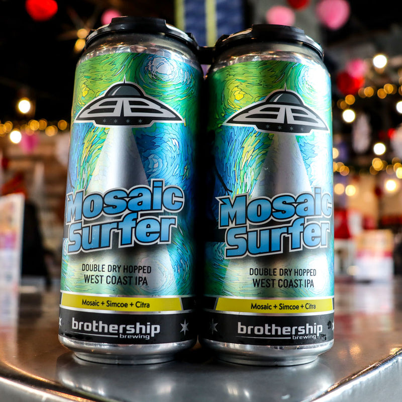 Brothership Mosaic Surfer DDH West Coast IPA 16 FL. OZ. 4PK Cans