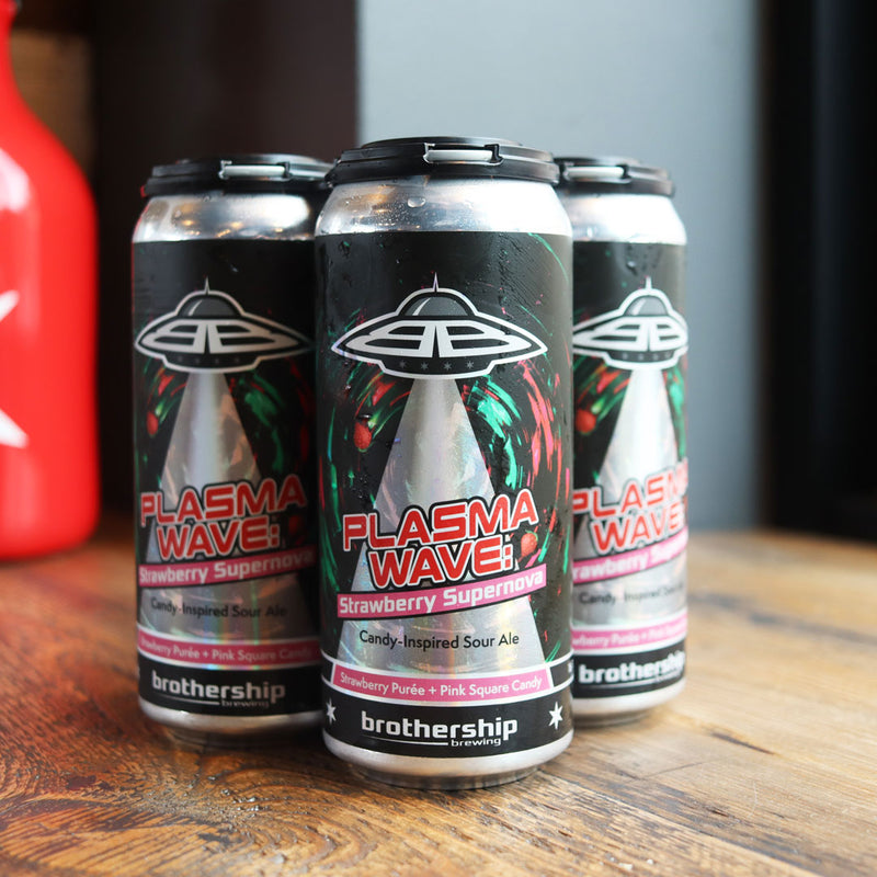 Brothership Plasma Wave: Strawberry Supernova Candy-Inspired Sour Ale 16 FL. OZ. 4PK Cans