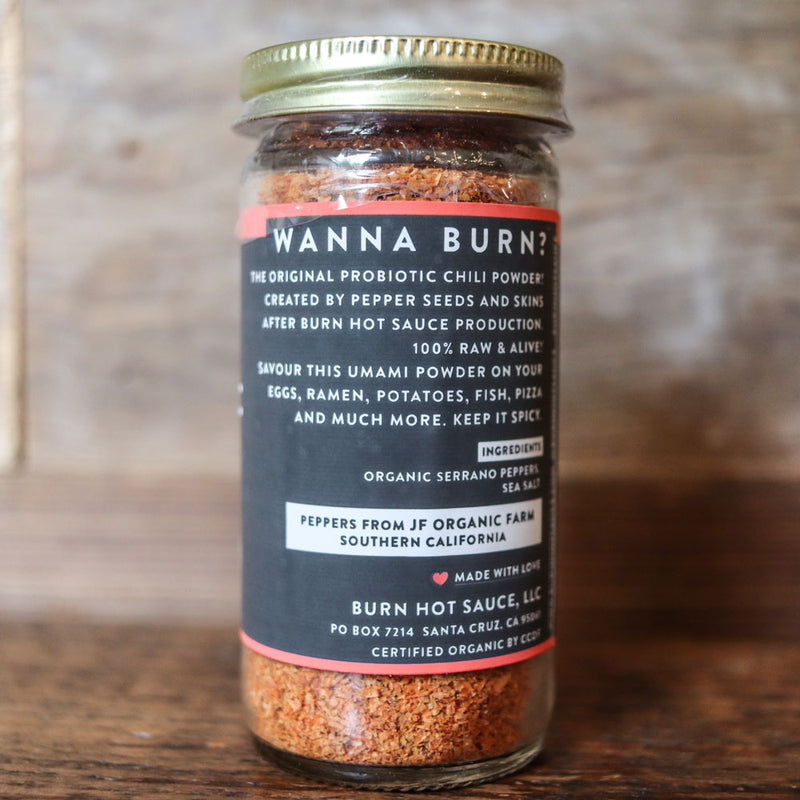 BURN Probiotic Chili Powder Serrano 4 OZ.