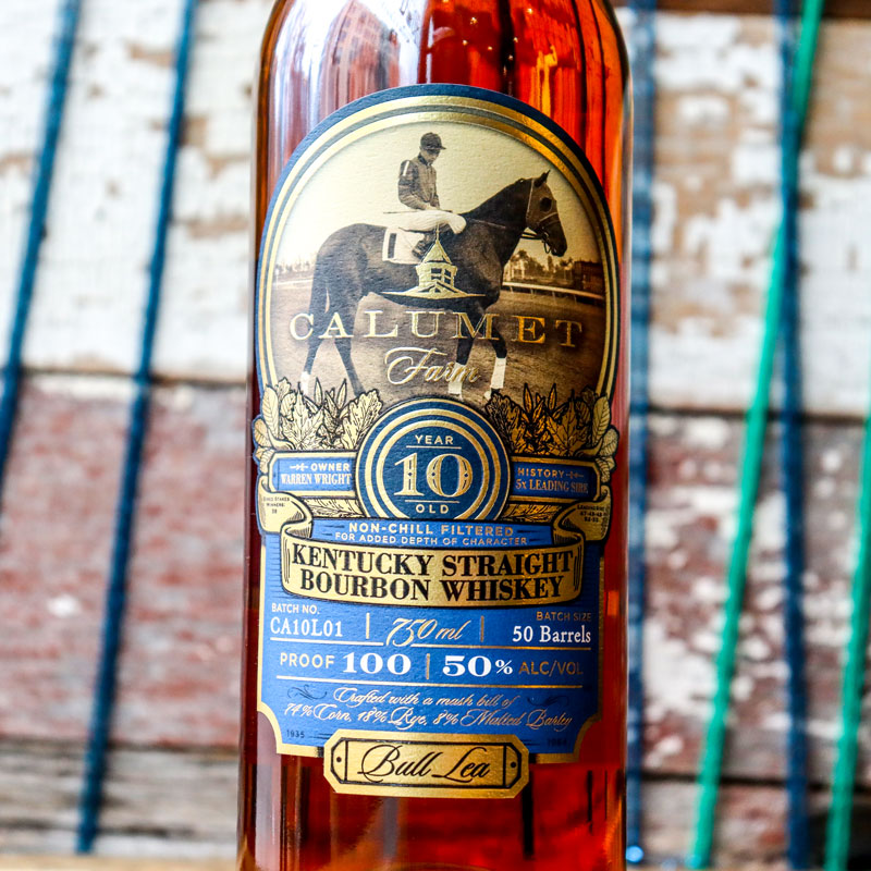 Calumet Farm 10 Year Bourbon Whiskey 750ml.