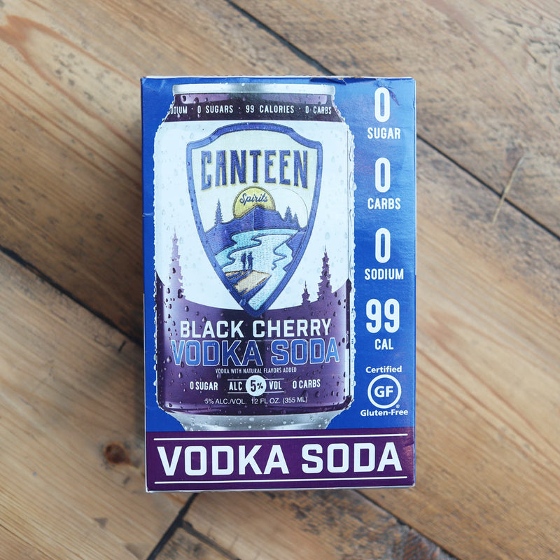 Canteen Black Cherry Vodka Soda 12 FL. OZ. 6PK Cans