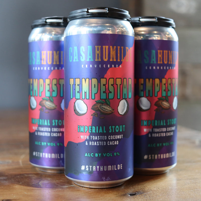 Casa Humilde Tempestad Imperial Stout w/Toasted Coconut & Roasted Cacao 16 FL. OZ. 4PK Cans