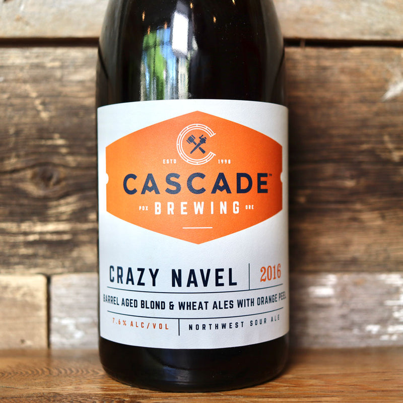 Cascade Crazy Navel Barrel Aged Blonde & Wheat Ale w/Orange Peel 750ml